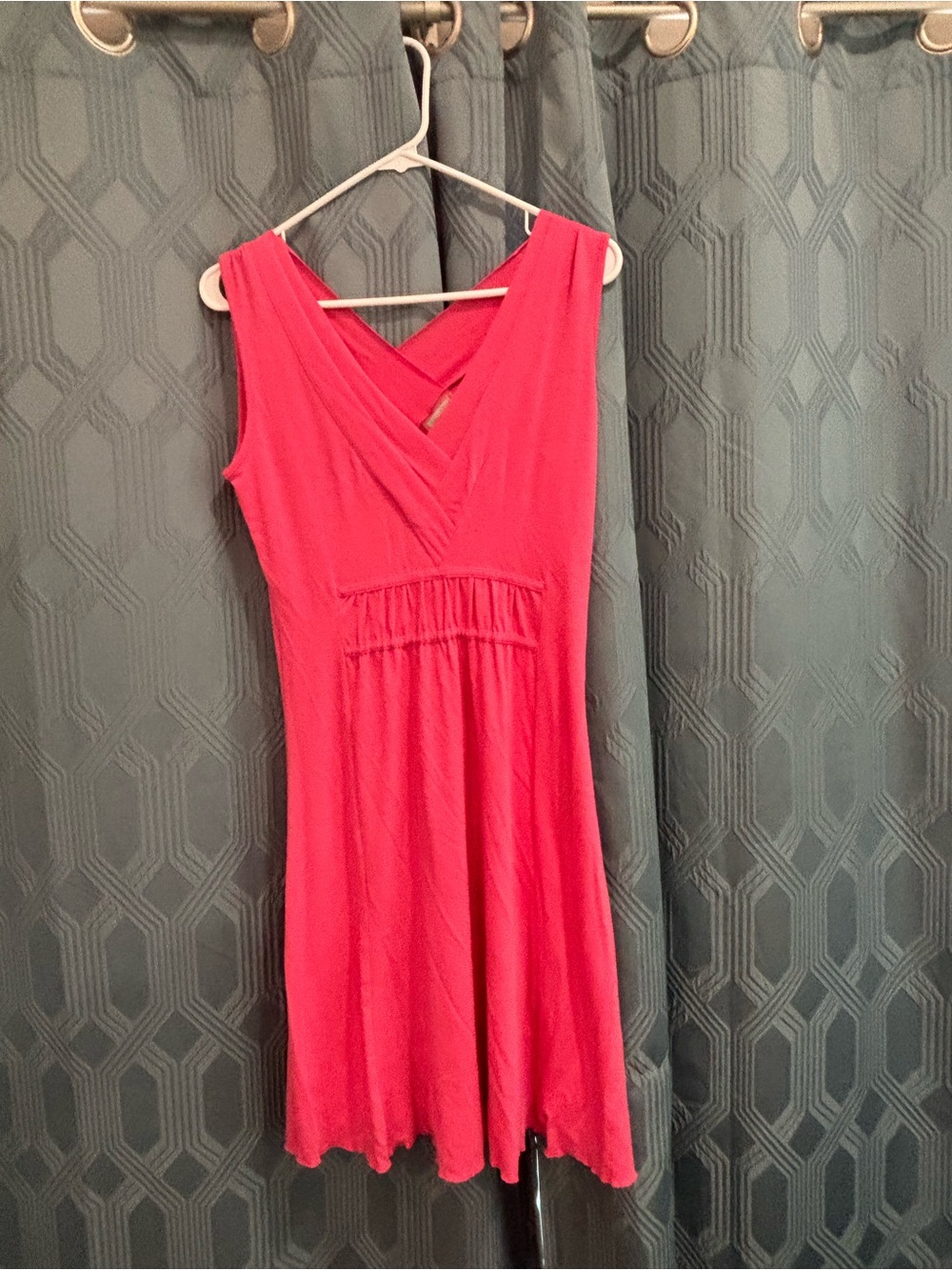 Athleta Sleeveless V-Neck Midi Dress in Hot Pink